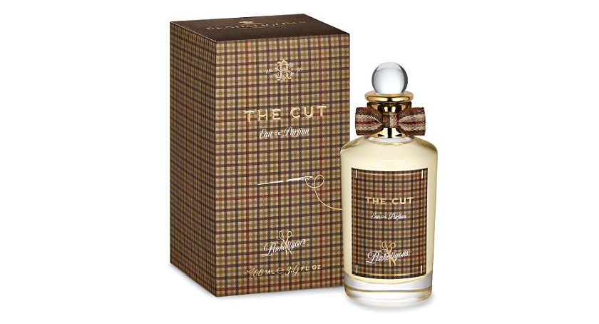 Penhaligon’s The Cut fragrance, in stylish plaid packaging.